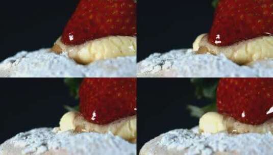 美味的草莓蛋糕高清在线视频素材下载