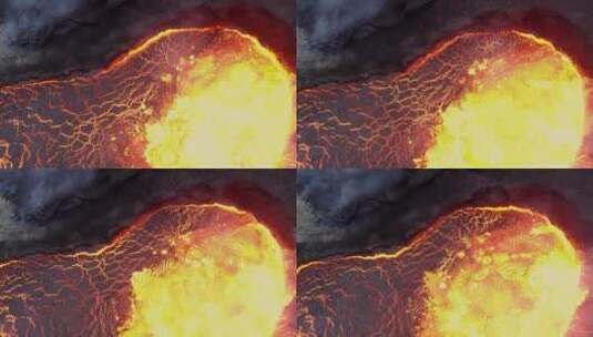 火山爆发的岩浆高清在线视频素材下载