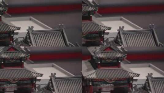 微缩模型中国古代建筑高清在线视频素材下载