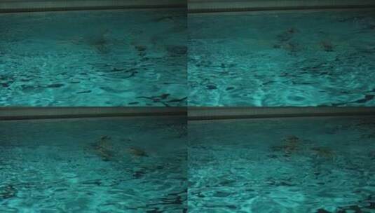 泳池水面下的运动员高清在线视频素材下载