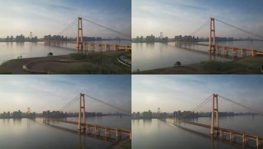 武汉杨泗港长江大桥航拍高清在线视频素材下载