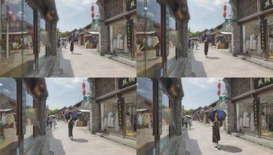 扬州东关街人文景观高清在线视频素材下载