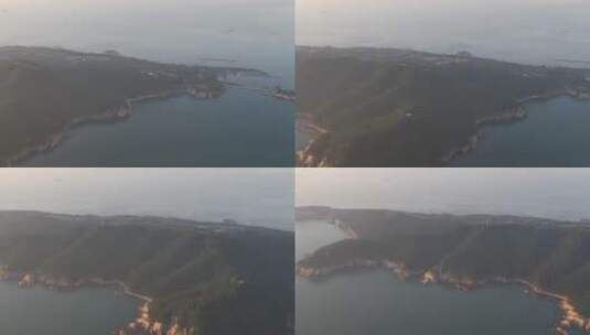 航拍俯瞰山东威海的刘公岛高清在线视频素材下载