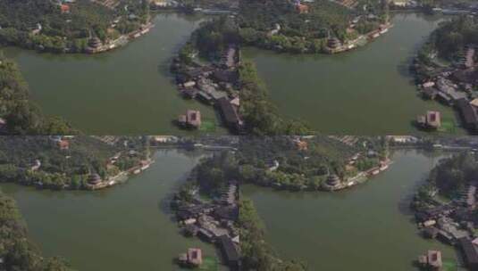 航拍深圳河流高清在线视频素材下载
