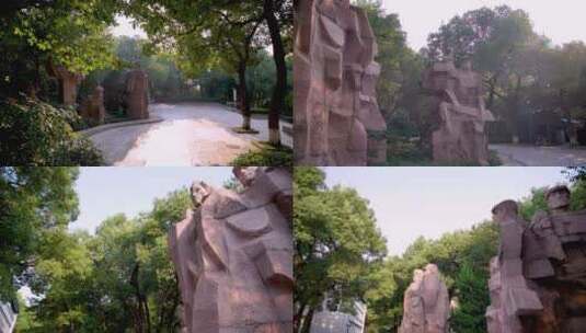 杭州吴山景区浙江革命烈士纪念馆4K视频素材高清在线视频素材下载