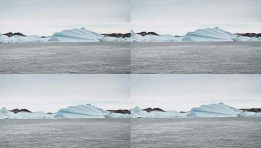海洋中的冰山高清在线视频素材下载