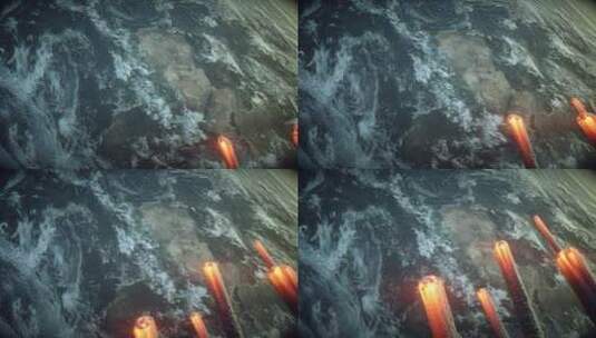 陨石小星星飞入地球大气层高清在线视频素材下载