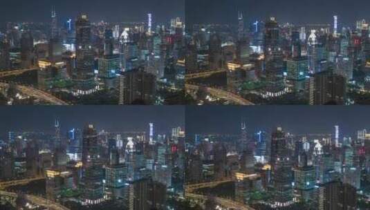 上海城市夜景-悟2航拍高清在线视频素材下载
