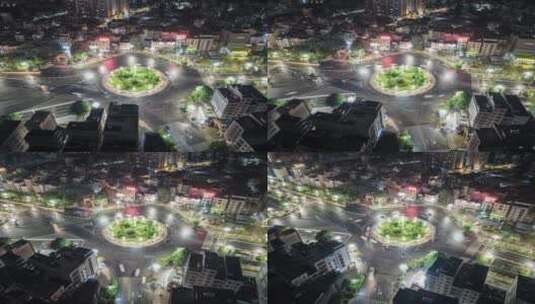 城市转盘夜景高清在线视频素材下载