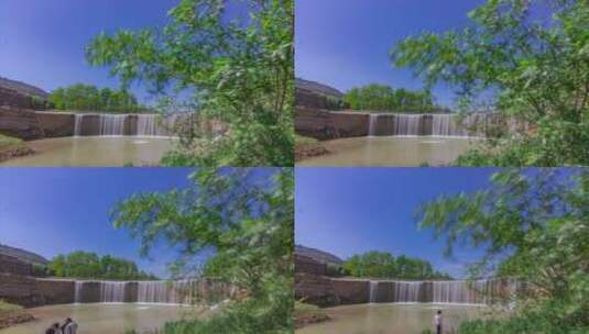 甘肃庆阳市小河湾瀑布6K延时素材高清在线视频素材下载