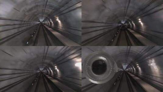 隧道内列车运行高清在线视频素材下载
