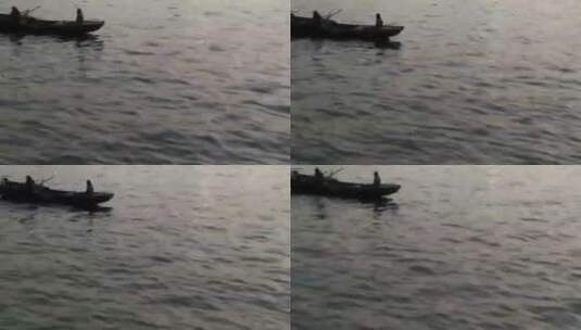 在湖面上的泛舟高清在线视频素材下载