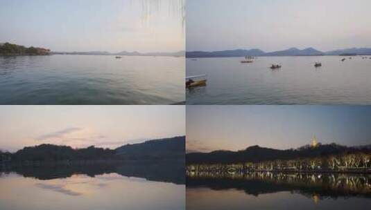 杭州西湖湖边风景高清在线视频素材下载