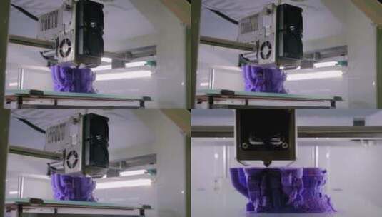 正在工作的3D打印机高清在线视频素材下载