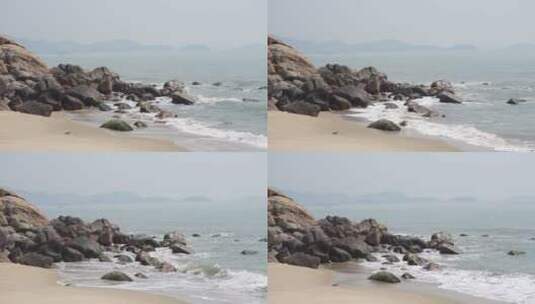 海滩海浪大海海滨海边沙滩高清在线视频素材下载