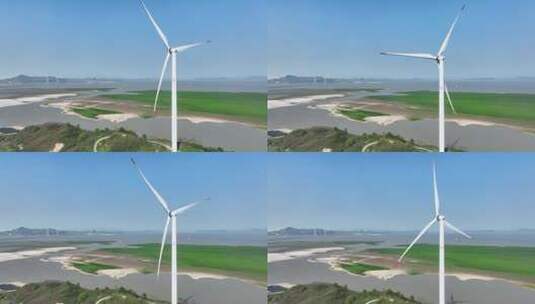 风能风力发电风车航拍高清在线视频素材下载