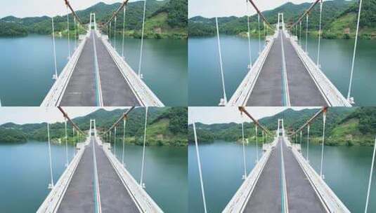 中国湖南株洲市酒仙湖水云桥高清在线视频素材下载