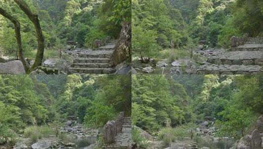 浙江温州楠溪江自然风景，龙湾潭高清在线视频素材下载