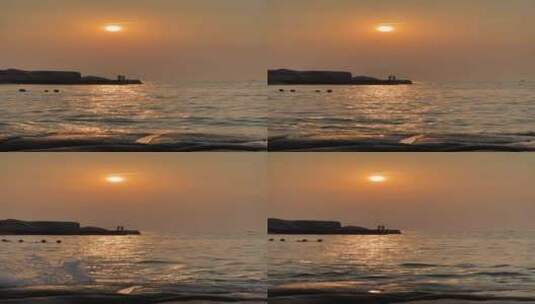 海边日落夕阳情调高清在线视频素材下载