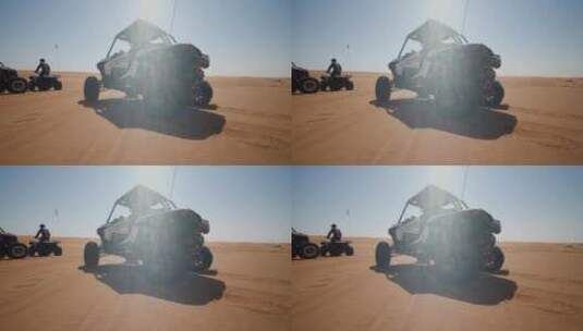 沙漠沙丘上的越野车高清在线视频素材下载
