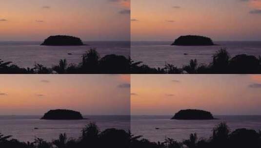夕阳下的海洋高清在线视频素材下载