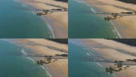 福建省漳州市东山岛沙滩海滩海岸线航拍高清在线视频素材下载