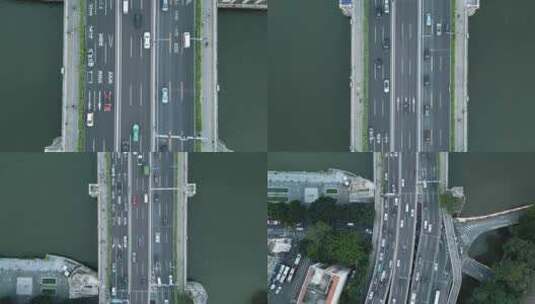 航拍广州城市交通立交桥全景高清在线视频素材下载