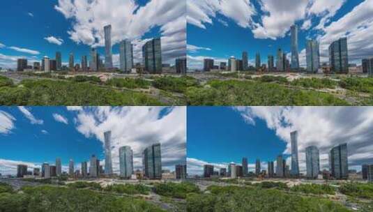 北京国贸CBD8k延时摄影高清在线视频素材下载