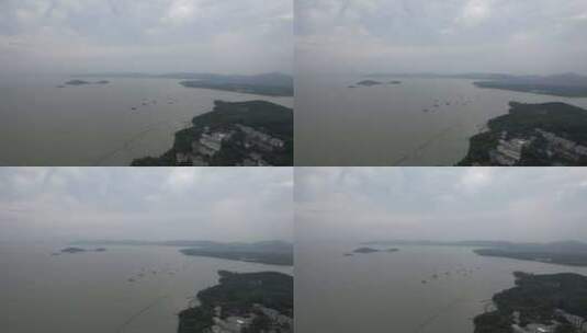 江苏无锡太湖鼋头渚风景区航拍高清在线视频素材下载