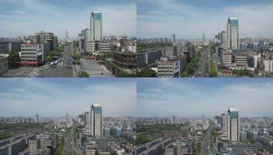 浙江宁波城市交通中山路航拍高清在线视频素材下载