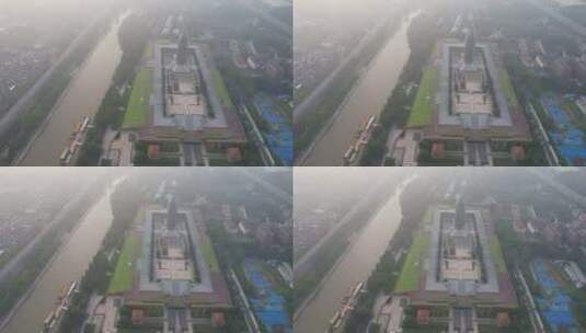 江苏南京大报恩寺历史建筑航拍高清在线视频素材下载