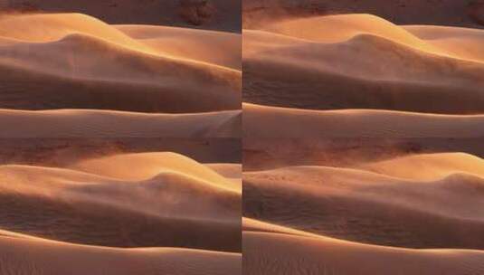 蒙古国戈壁沙尘暴沙丘上的风沙高清在线视频素材下载