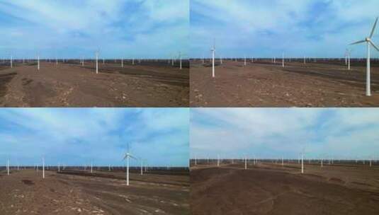 航拍风力发电高清在线视频素材下载