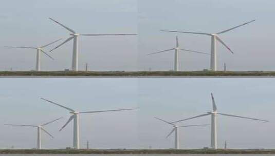 海上风力发电机组高清在线视频素材下载