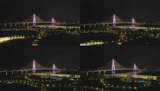 汕头礐石大桥夜景高清在线视频素材下载