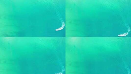 白天头顶上白色沙滩天堂海滩和蓝色海洋背景的抽象视图高清在线视频素材下载