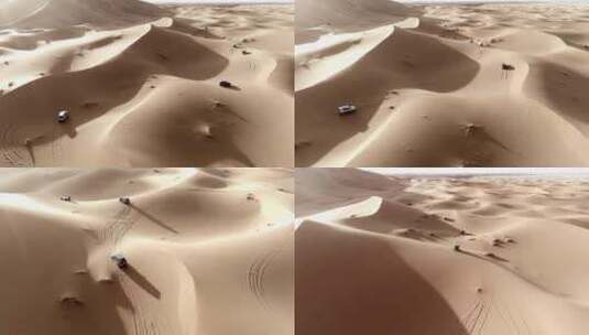 汽车穿越沙漠高清在线视频素材下载