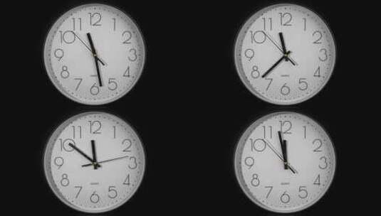 挂钟表时钟黑白光影时间延时高清在线视频素材下载