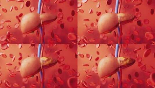 脂肪肝与生物医学3D渲染高清在线视频素材下载