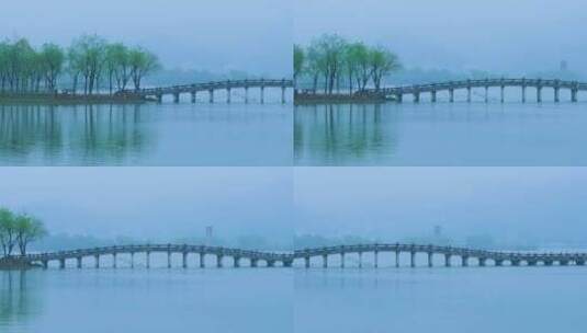 杭州萧山湘湖景区春天高清在线视频素材下载