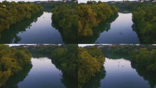 河流之旅：空中探索雄伟的水道高清在线视频素材下载