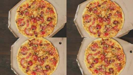美食披萨高清在线视频素材下载