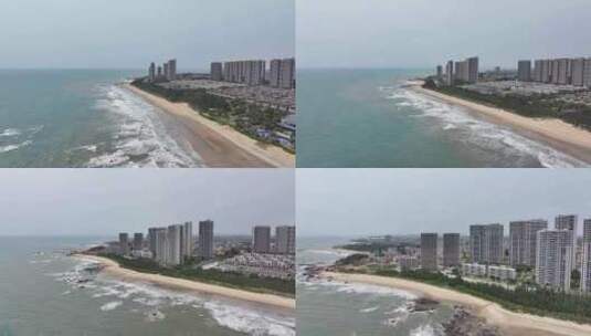 广东湛江吴川鼎龙湾国际海洋度假区航拍高清在线视频素材下载