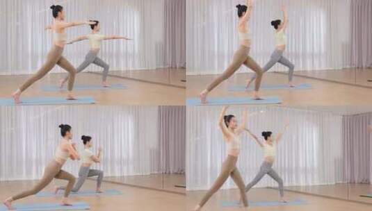 美女练习瑜伽高清在线视频素材下载