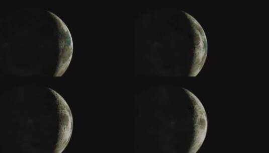 4K月亮月坑月球素材高清在线视频素材下载