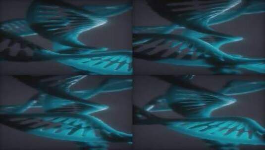 环状双螺旋结构的dna链特写动画高清在线视频素材下载