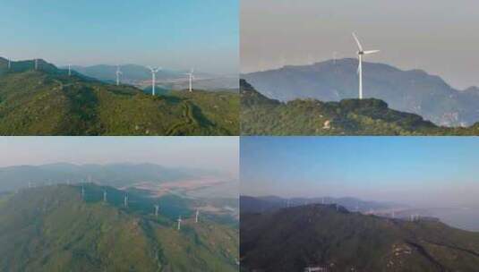 广东江门_海龙湾风车山航拍002高清在线视频素材下载