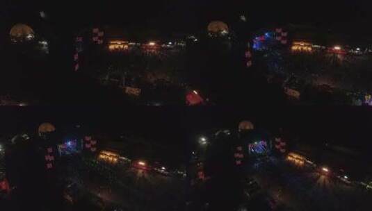 派对竞技场和人群之夜鸟瞰图5高清在线视频素材下载