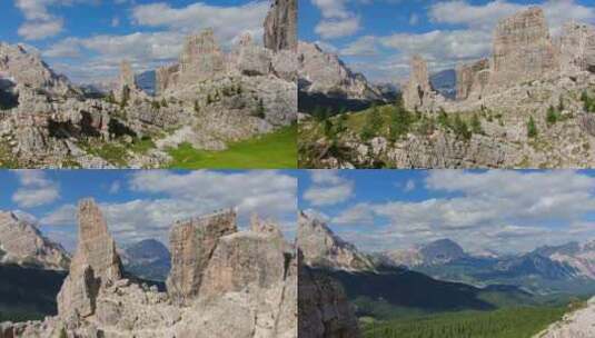 多洛米蒂白石山航拍高清在线视频素材下载