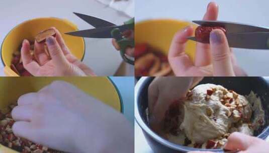 【合集】中国传统面食红枣开花馒头制作高清在线视频素材下载